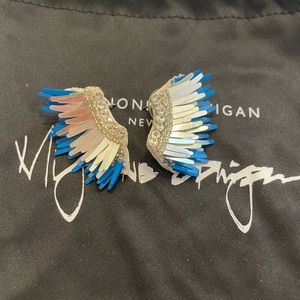 Mignonne Gavigan micro Madeline earrings silver and blue